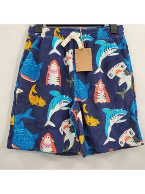 Boden Towelling Shorts Kids Boys Size 9 - 10Y NWT Navy Sharks Mini